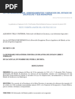 Ley de Adquisiciones, Arrendamientos y Servicios Del Estado de Zacatecas y Sus Municipios