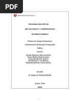 Trabajo de Contrataciones y Presupuesto