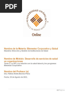 Tarea 3 La OIT y Su Relación Con La Salud Laboral y Los Programas Bienestar Corporativo