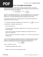 HW 3.3.2 The Logistic Growth Model