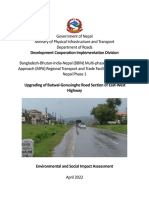 Final ESIA Study For Upgrading of Butwal-Gorusinghe Road Section of E-W Highway - BBIN Phase-1