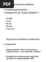 Synchronous Motors: - Constant-Speed Machine - Propulsion For SS "Queen Elizabeth II"