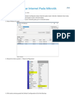 Konfigurasi Dasar Internet Pada Mikrotik