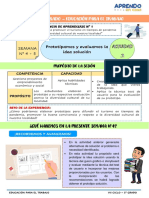 I EXPERIENCIA DE APRENDIZAJE - ACT 3 - 5° GRADO - SEM 4 y 5