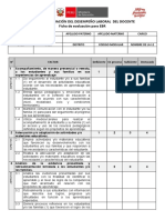 Ficha de Evaluacion Del Desempeño Docente para La Contratacion 2022