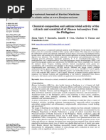 Chemical Composition and Antimicrobial Activity of The Extracts and Essential Oil of Blumea Balsamifera From The Philippines