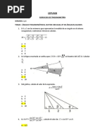 EJERCICIOS DE TRIGONOMETRÍA Semana 1 y 2