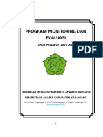 Program Monitoring Dan Evaluasi MI MATHLAUL ANWAR III