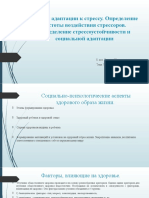 Оценка Адаптации к Стрессу. Тема 8