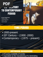 20TH Century To Contemporary Period