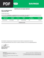 Consumer Bank Certificate MBC230144745 23JAN08