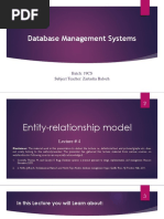 Lecture 4, 5 - ER Model