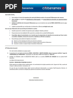 Carta de Instrucción de Apertura CITIBANAMEX