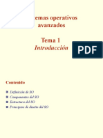 Sistemas Operativos Avanzados: Tema 1