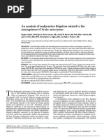 (19330693 - Journal of Neurosurgery) An Analysis of Malpractice Litigation Related To The Management of Brain Aneurysms