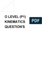 Kinematics Worksheet