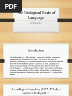 The Biological Basis of Language (Psycholinguistics)