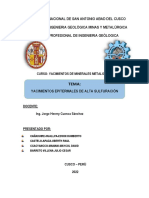 Yacimientos Epitermales de Alta Sulfuración 