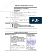 DOMESTIC ASPECTS OF SEPARATION OF POWERS - Con Law I