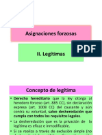 Asignaciones Forzosas. La Legítima