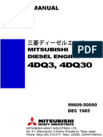 Mitsubishi Engine 4DQ3 4DQ30 Service Manual 99609-50000