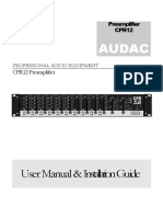 Audac Cpr12 Manuel