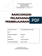 RPP Mapel Geografi Kelas Xi Ips 2021-2022 Sma Pgri 2 Kayen