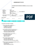 Answer Key To p15