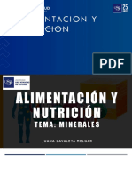 Alimentación y Nutrición Tema Minerales