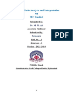 Financial Ratio Interpretation (ITC)