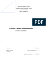 Aplicación de Los Sistemas Axiomáticos A La Oferta y Demanda