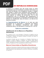 Bancos en Republica Dominicana