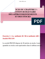 Exercices Du Chapitre 3 La Gestion Budgetaire Des Approvis