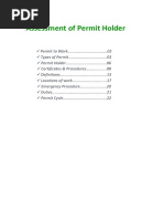 Assessment of Permit Holder