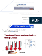 Two-Level Temperature Switch Circuit With LM358