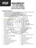Biochem Viva Pool (1st Year MBBS)