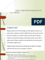 Gains and Losses From Dealings in Properties