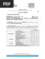 Avaliação Psicológica Final - PLL
