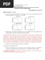 Coorigé Examen de Fonctions Délectronique 2020