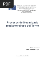 Procesos de Mecanizado Mediante El Uso Del Torno - Miguel Montaño