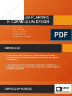 CURRICULUM PLANNING and DESIGN