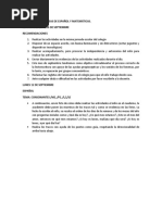 Plan de Trabajo Areas de Español y Matemáticas