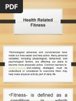 Health Related Fitness PPT WEEK 3 4