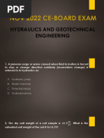 Hydraulics and Geotechnical Engineering Nov 2022