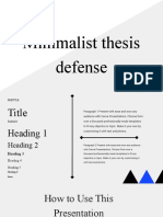 Black, Blue and White Simple Minimalist Thesis Defense Presentation