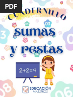 Cuadernillo Sumas y Restas Educación Maestros