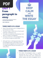 Unit 1 Paragraph To Essay