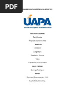 Actividades Unidad III. Estadistica