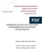 Experiencias de Los Cuidados Enfermeros en Pacientes Oncologicos