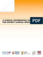 A Clinical Governance Handbook For District Clinical Specialist Teams